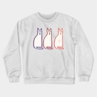 Three Cats Crewneck Sweatshirt